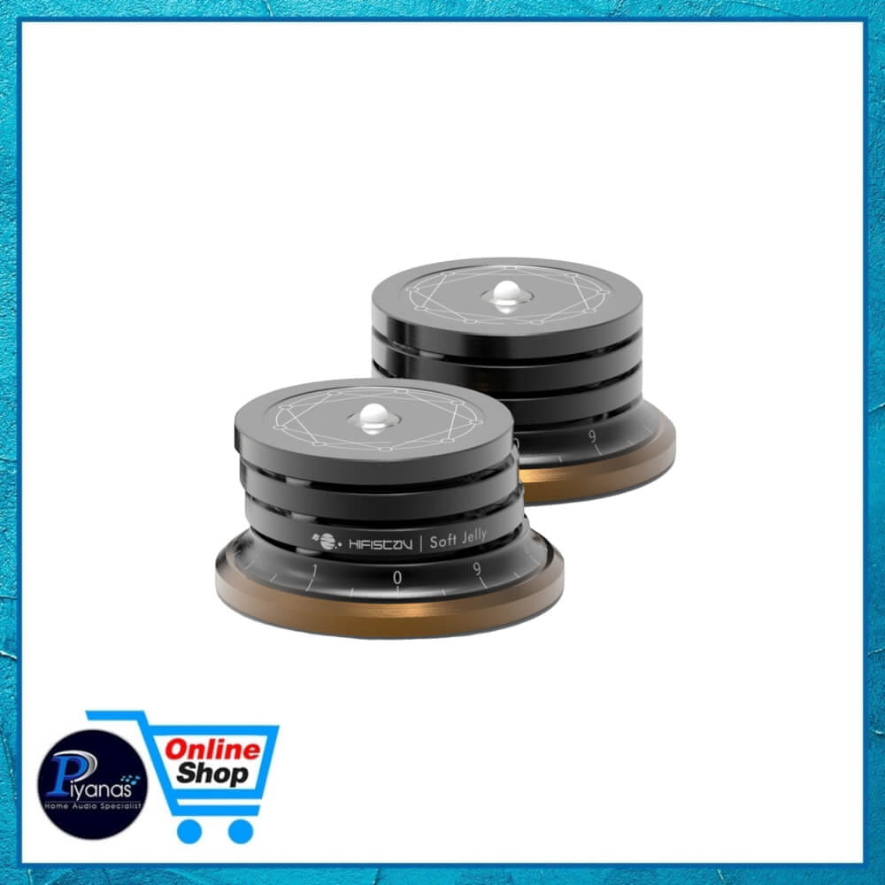 ฐานรองเครื่องเสียง HIFISTAY : SOFT JELLY (50 MM) (BLACK/BROWN) SET OF 4